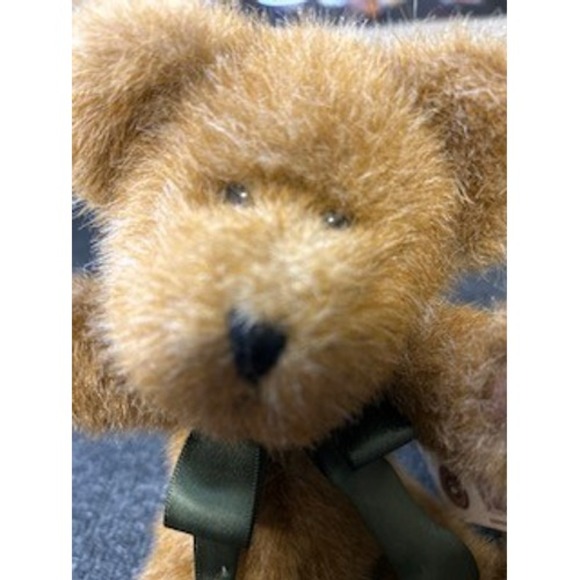 Boyds Mr. Bidbear Heirloom Series Bean Plush Stuffed Animal Green Bow - Picture 1 of 9